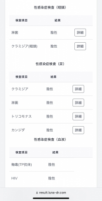 NAGITO(ﾅｷﾞﾄ) 性病検査全て陰性でした✨