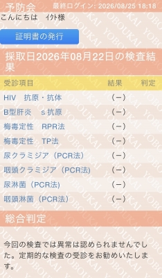 IKUTO(イクト) 検査結果
