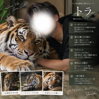 YUUSHI(ﾕｳｼ) もし俺を動物に例えるなら…🐯