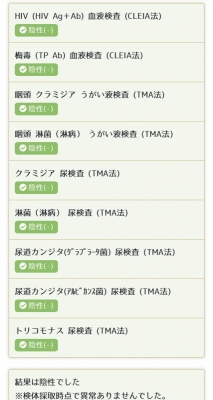 NOA（ノア） 9月の性病検査結果です✅