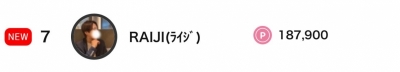 RAIJI(ﾗｲｼﾞ) 【ランキング感謝】