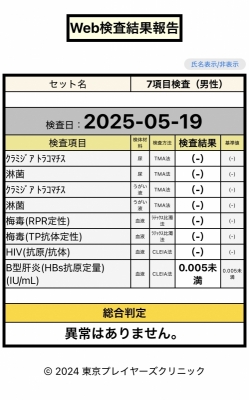 TAKU(ﾀｸ) 検査結果