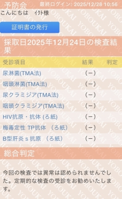 IKUTO(ｲｸﾄ) 検査結果