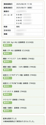 OKI(ｵｷ) 8月29日　検査結果
