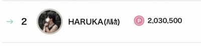 HARUKA(ﾊﾙｶ) 2026年9月のお礼