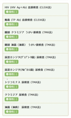 FUYUMA(ﾌﾕﾏ) 検査結果