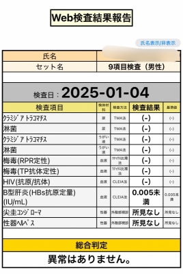 MATOI（ﾏﾄｲ） 検査結果