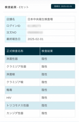 YOHITO(ﾖﾋﾄ) 【性病検査結果報告】