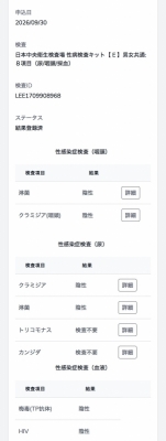 YUTO(ユト) 検査結果