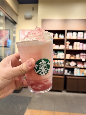 MOMO(ﾓﾓ) 白桃フラペチーノのんだ！