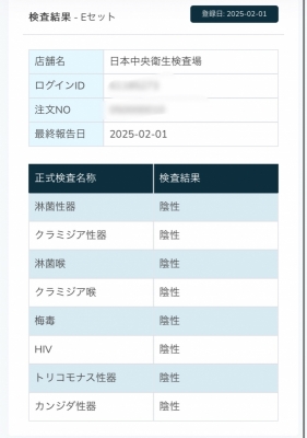 YOHITO(ﾖﾋﾄ) 【性病検査ご報告】