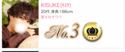 KISUKE(ｷｽｹ) 新人ランキング3位