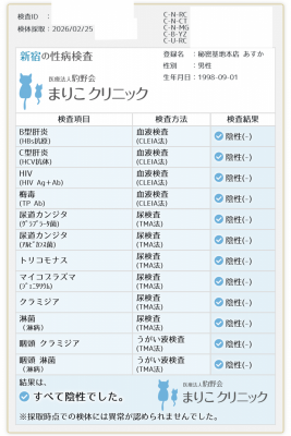 ASUKA(ｱｽｶ) 【定期検査結果】