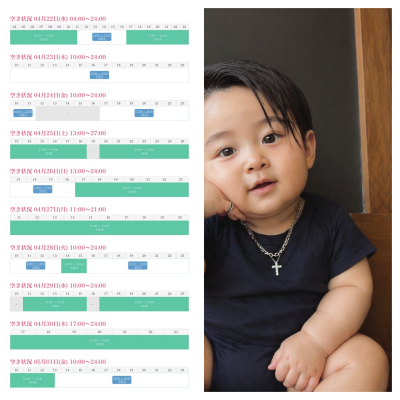 KONOSUKE(ｺｳﾉｽｹ) 5/1までのシフト