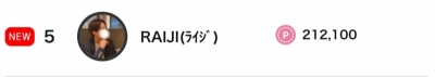 RAIJI(ﾗｲｼﾞ) ランキング感謝🈵