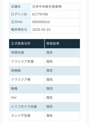 SUKAI(ｽｶｲ) 性病検査の結果です👨🏻‍🏫