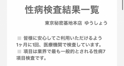 YUSHO(ﾕｳｼｮｳ) 検査結果