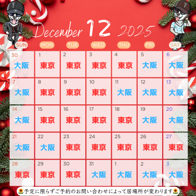 HIMAWARI(ﾋﾏﾜﾘ) 12月の予定　東京&大阪
