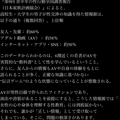 MIOTO(ミオト) 【わたしがセラピストになった理由】 〜補足〜 【性の情報源はどこから?】