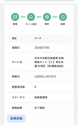 YOATO(ﾖｱﾄ) 検査済み、陰性です