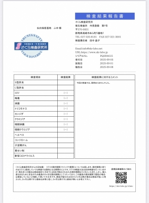 FUYU(ﾌﾕ) 8月検査結果