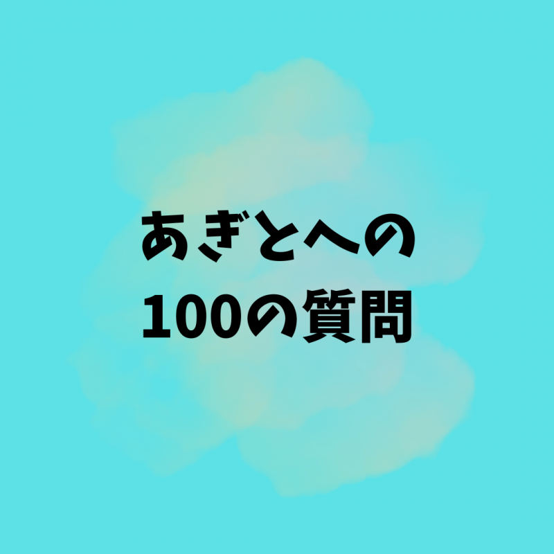 AGITO(ｱｷﾞﾄ) あぎとへの100の質問