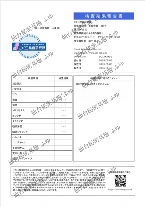 FUYU(フユ) 4月検査結果