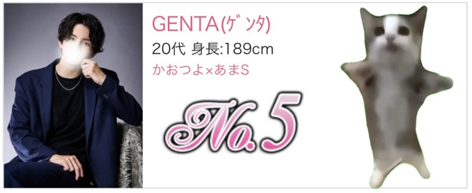 GENTA(ｹﾞﾝﾀ) ランクイン