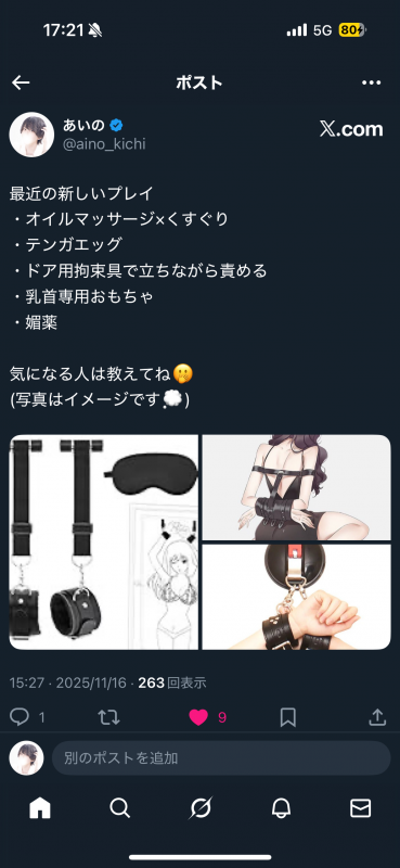 AINO(ｱｲﾉ) 最近の新しいプレイ