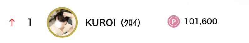 KUROI（ｸﾛｲ） デイリー1位👑