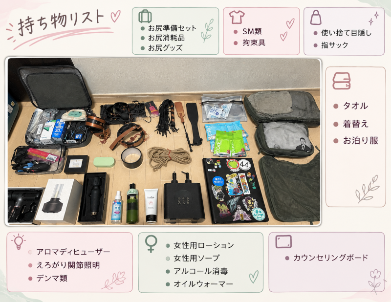 TATSUYA(タツヤ) 持ち物 女風は料金高い