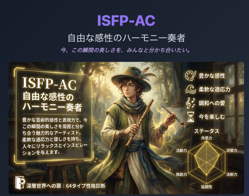 GEN(ｹﾞﾝ) 64タイプ診断の配信キャスしました！