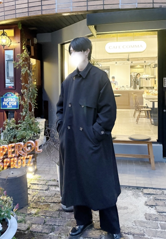 SHIMON(シモン) コートで写真撮影