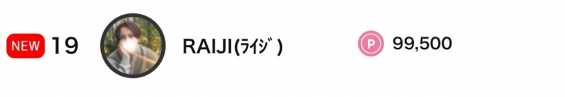 RAIJI(ライジ) 【本日もランキングありがとう】