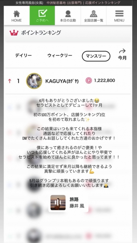 KAGUYA(ｶｸﾞﾔ) 4月ありがとうございました！！
