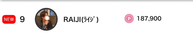 RAIJI(ﾗｲｼﾞ) ランキングに掲載されるということ