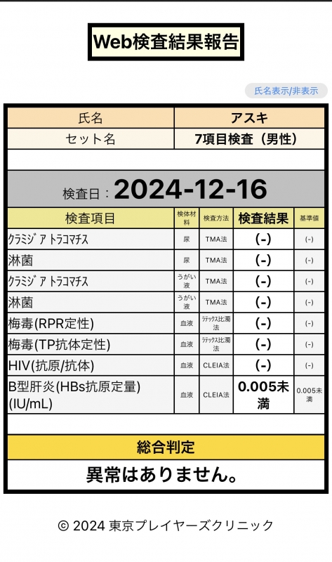 ASUKI(ｱｽｷ) 性病検査🐶