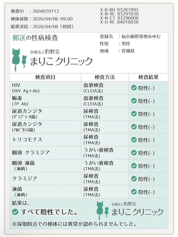 AYUMU(ｱﾕﾑ) 検査は異常無しでした✨