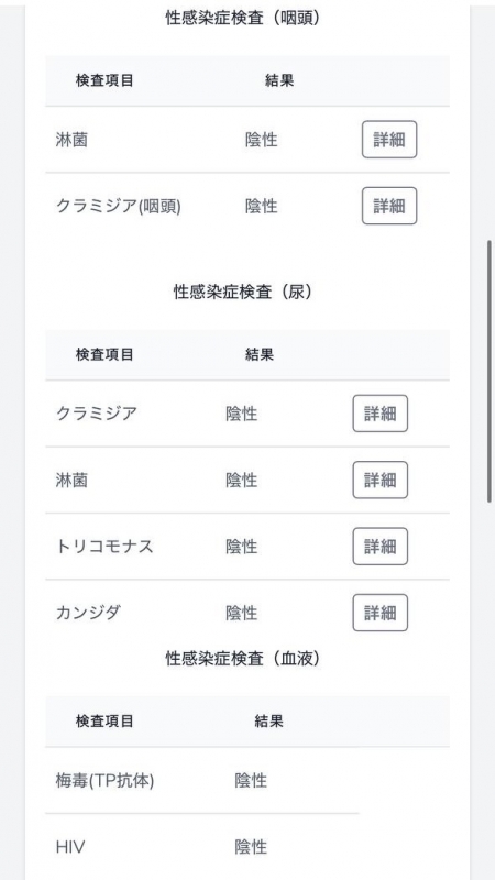 EN(エン) 検査結果です