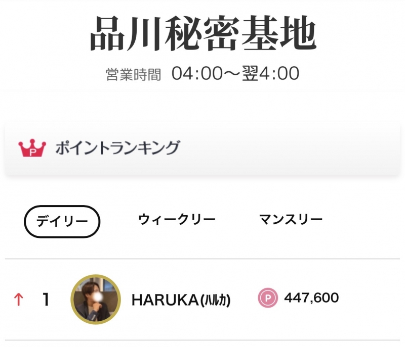 HARUKA(ﾊﾙｶ) デイリー1位感謝
