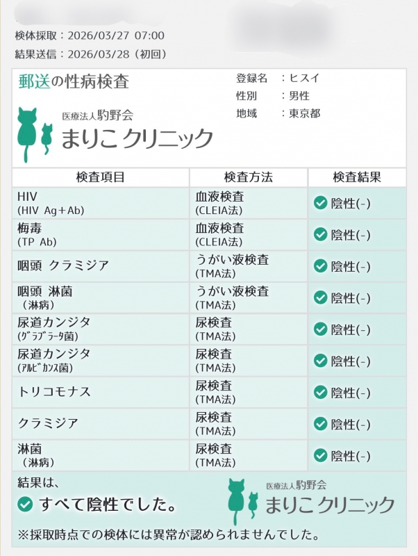 HISUI(ﾋｽｲ) 性病検査