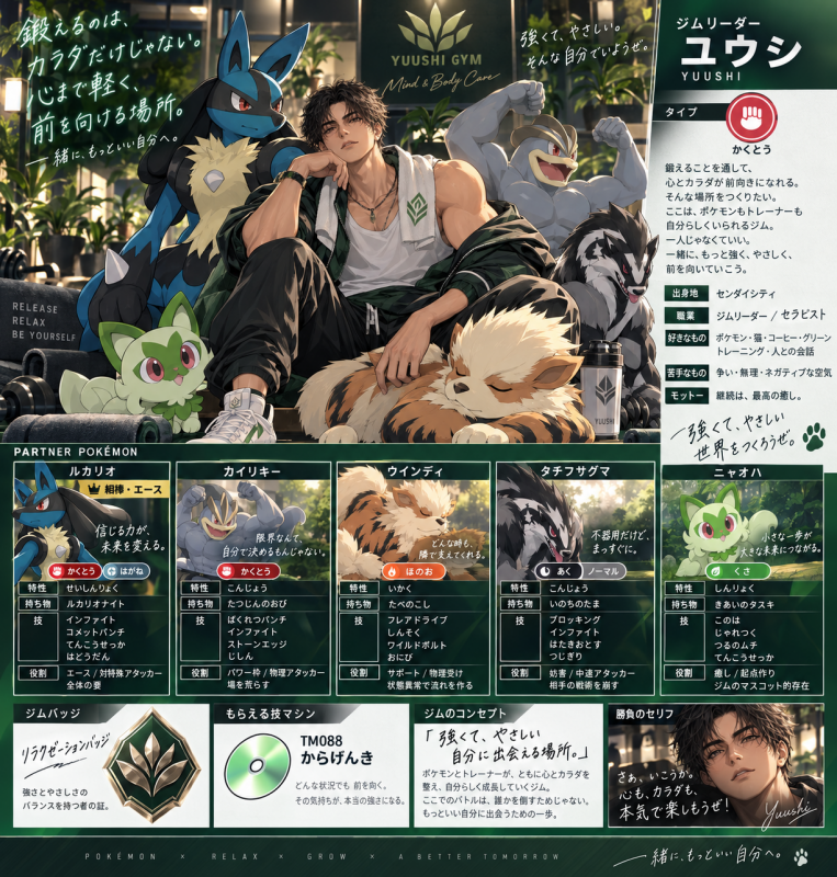 YUUSHI(ユウシ) もし俺が、ポケモンのジムリーダーだったら🥊