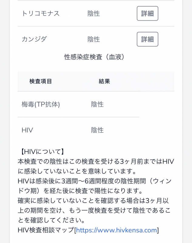 SENRI(ｾﾝﾘ) 性病検査結果 第二弾