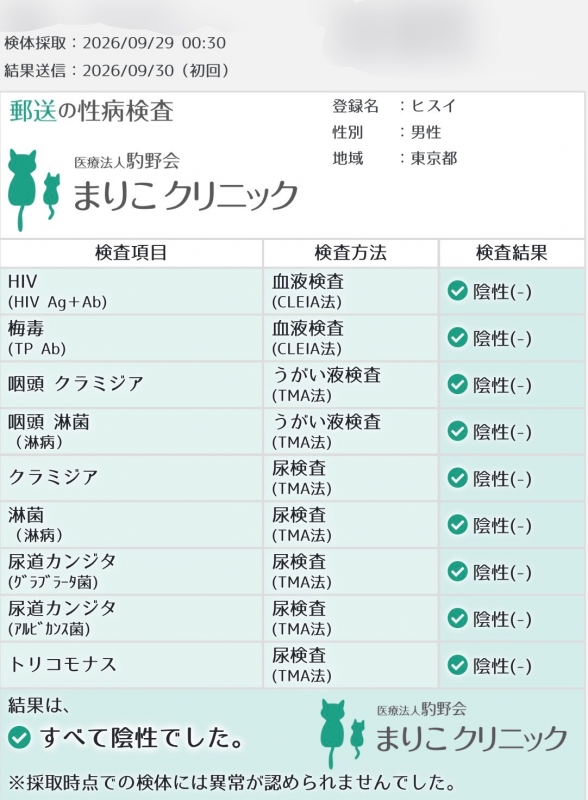 HISUI(ﾋｽｲ) 性病検査！