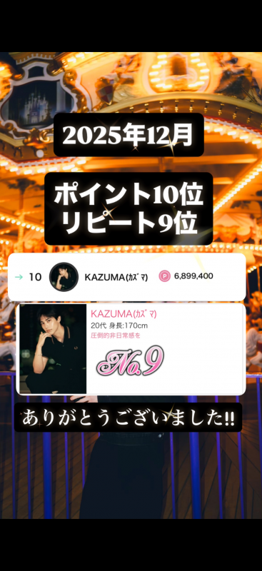 KAZUMA(カズマ) 【12月の御礼】