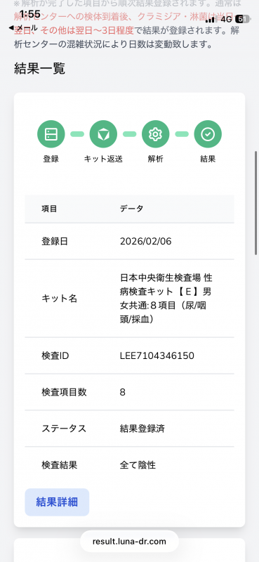 TATSUYA(ﾀﾂﾔ) 性病検査全【陰性】