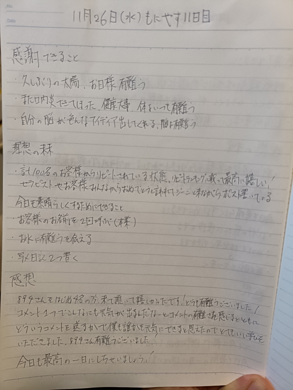 IEYASU(ｲｴﾔｽ) 11月26日(水)　もにやす11日目