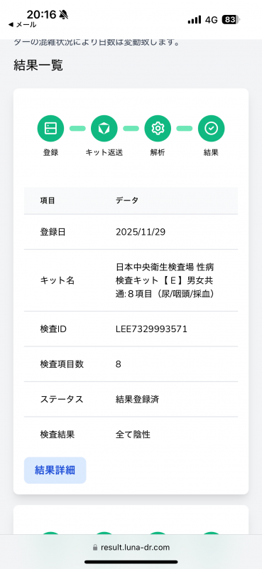 YOATO(ﾖｱﾄ) 性病検査済み。陰性