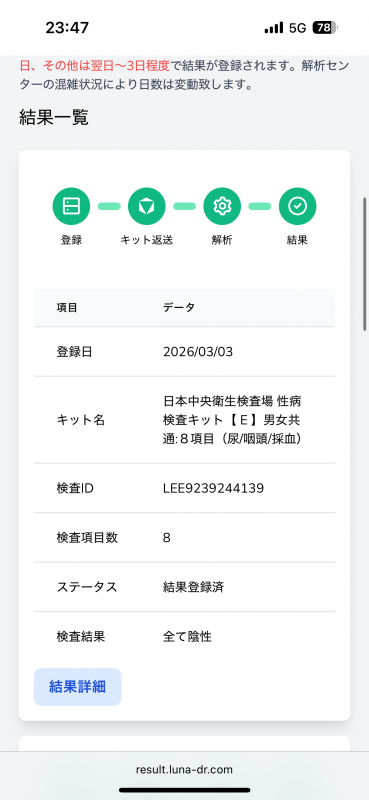 KANATA(ｶﾅﾀ) 3月検査結果！全て陰性🫡