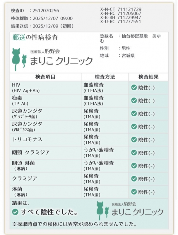 AYUMU(アユム) 検査は問題無しでした✨